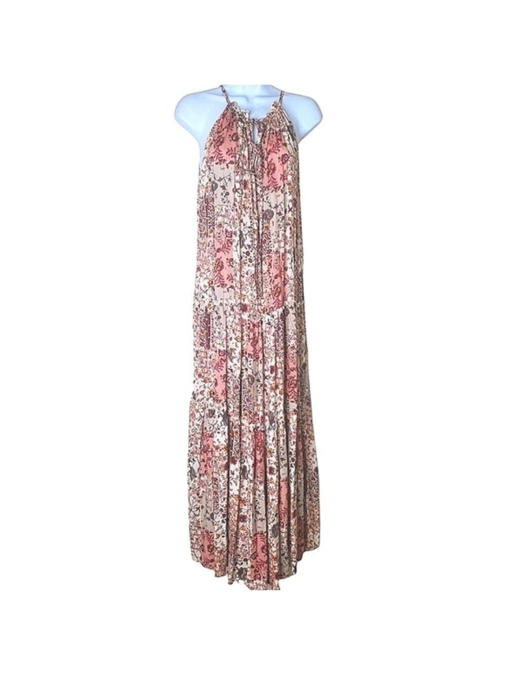 Anthropologie DREW Naomi Halter Tiered Ruffle Maxi Dress